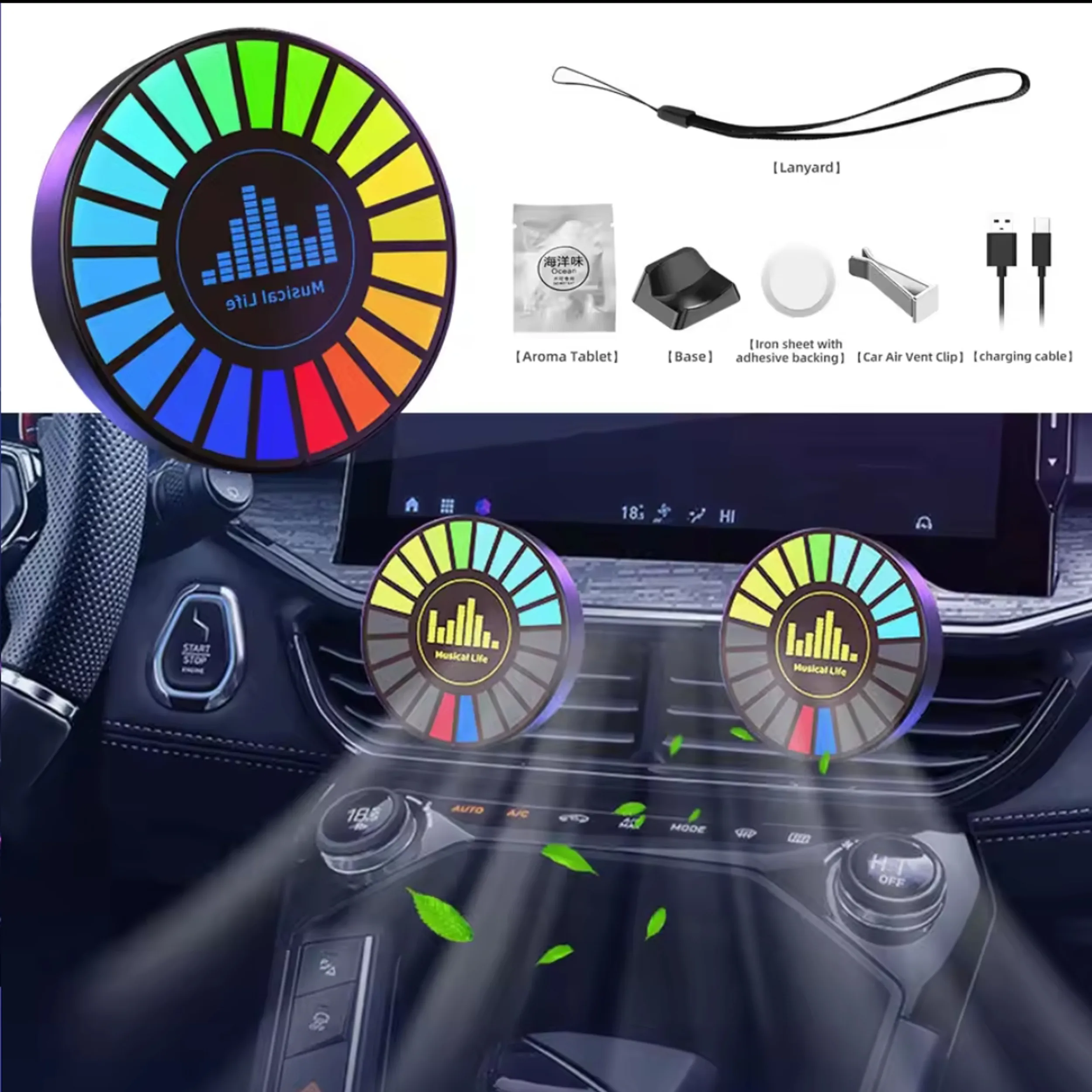 خوشبوکننده خودرو مدل اکولایزردار با رایحه Ocean