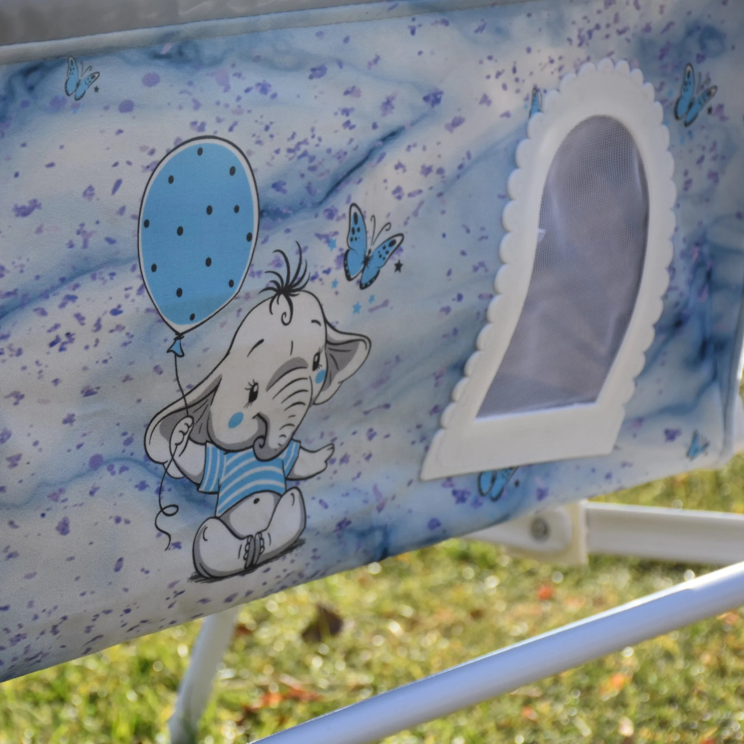 گهواره نوزاد شادی مدل مخمل طرح فیل ابر و باد