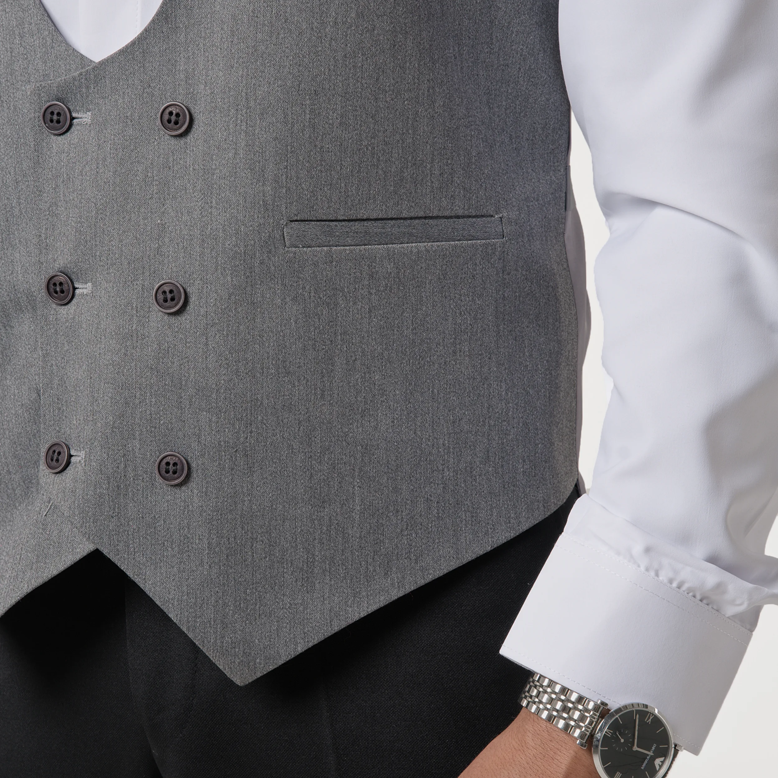 جلیقه رسمی مردانه مدل دبل برس 3698