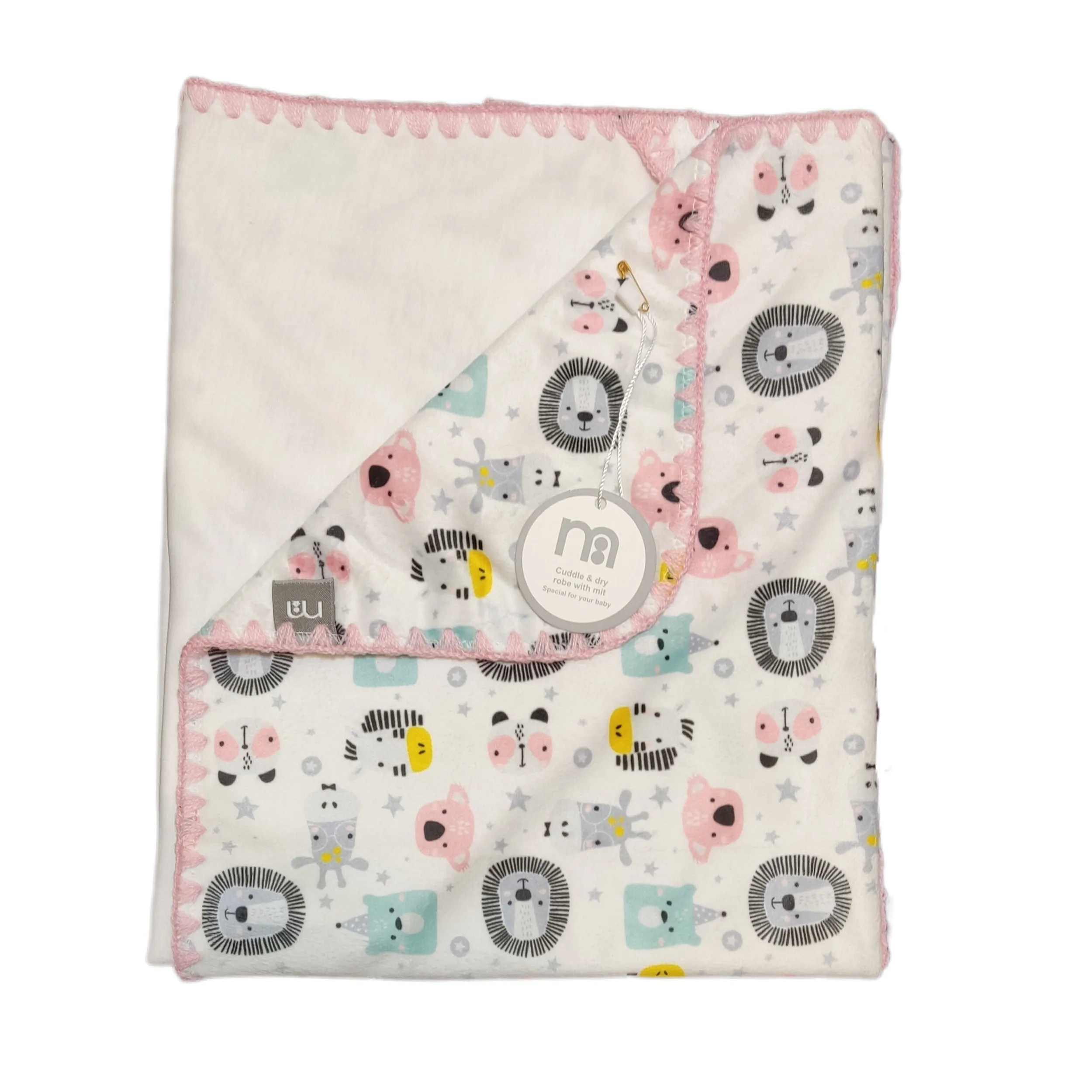 پتو نوزاد مادرکر مدل حیوانات سایز 80x80 سانتی متر