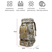 کوله پشتی کوهنوردی 80 لیتری آلوا مدل BTY-3077