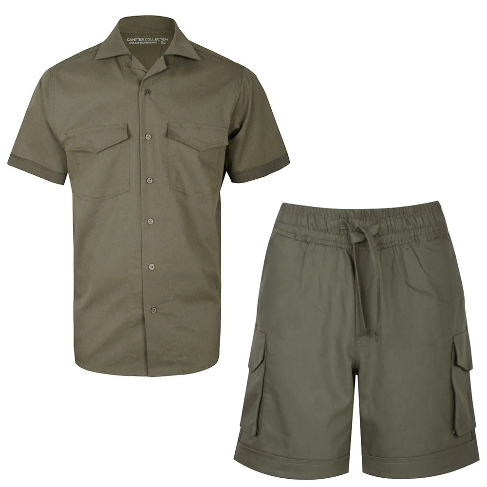 ست پیراهن و شلوارک مردانه کانتکس مدل 249016612 رنگ سبز