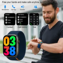 ساعت هوشمند 46 میلی متری مدل M55 Pro Max با بند سیلیکونی به همراه دستبند