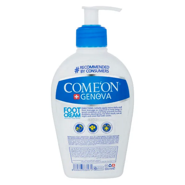 کرم مرطوب کننده کامان (comeon) مدل Oil pluse حجم 400 میلیلیتر + کرم رفع ترک پا مدل Shea butter حجم 300 میلیلیتر