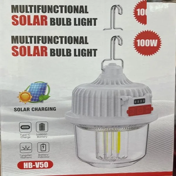 چراغ اضطراری مدل شارژی خورشیدی HB-V50 با نور چند رنگ