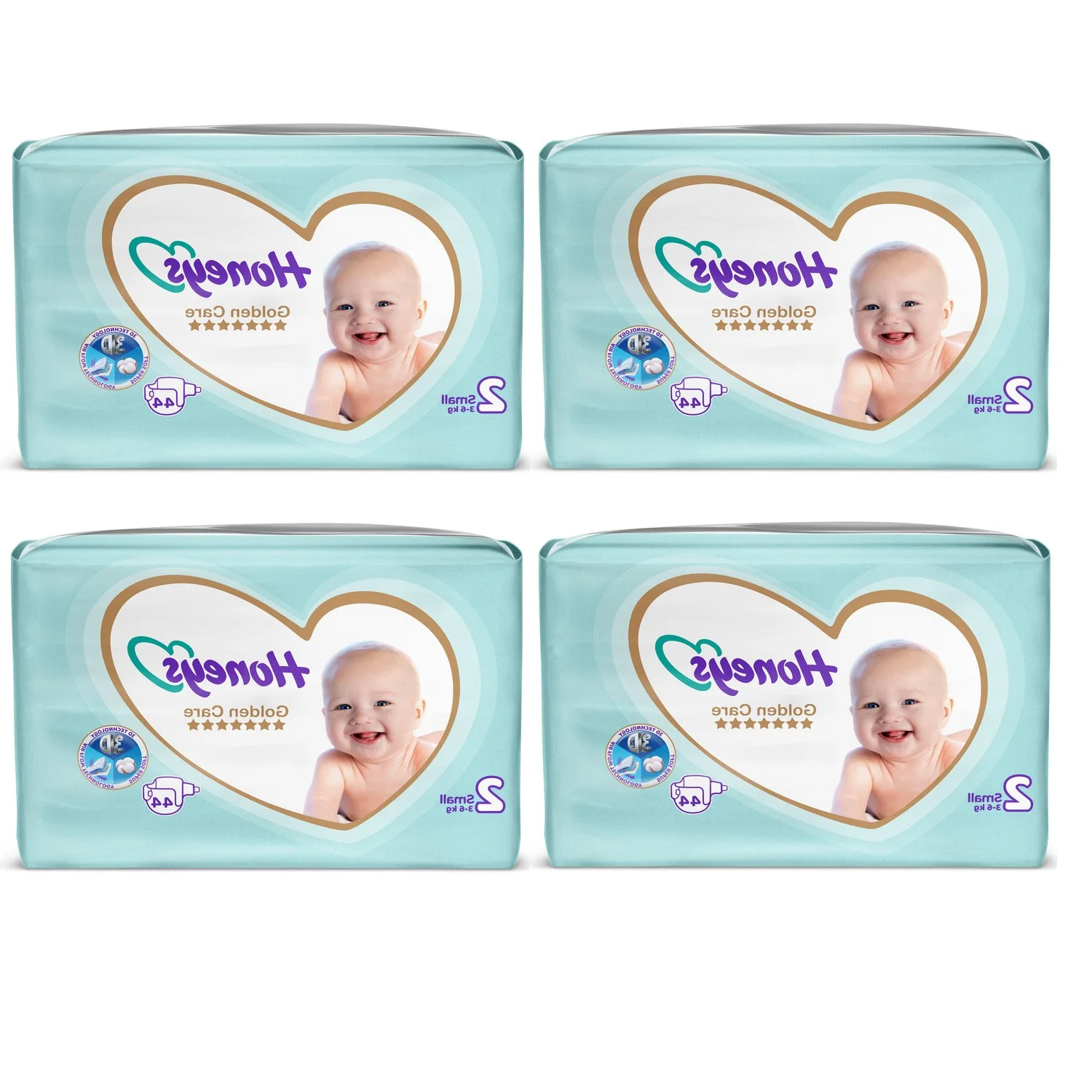 پوشک بچه هانیز مدل دابل سایز 2 مجموعه 4 عددی