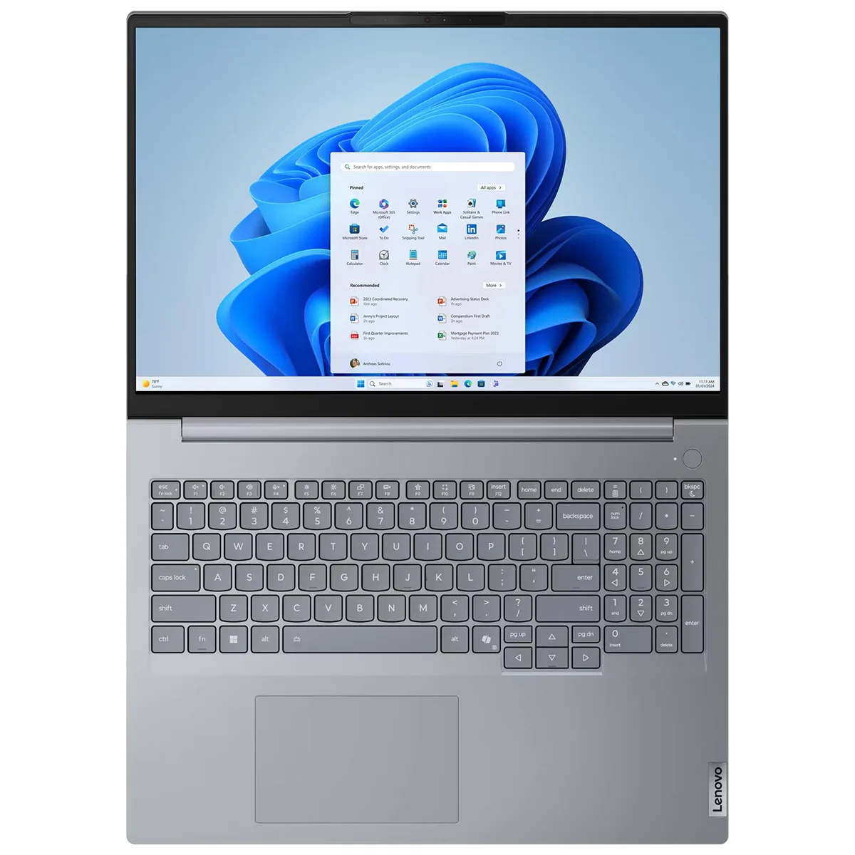 لپ تاپ 16 اینچی لنوو مدل ThinkBook 16 G8 IAL-Core Ultra 7 255H-64GB DDR5 5600MHz-2TB SSD-IPS 60Hz-Backlit-Fingerprint - کاستوم شده