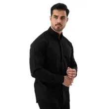 پیراهن آستین بلند یقه دیپلمات مردانه مدل S102