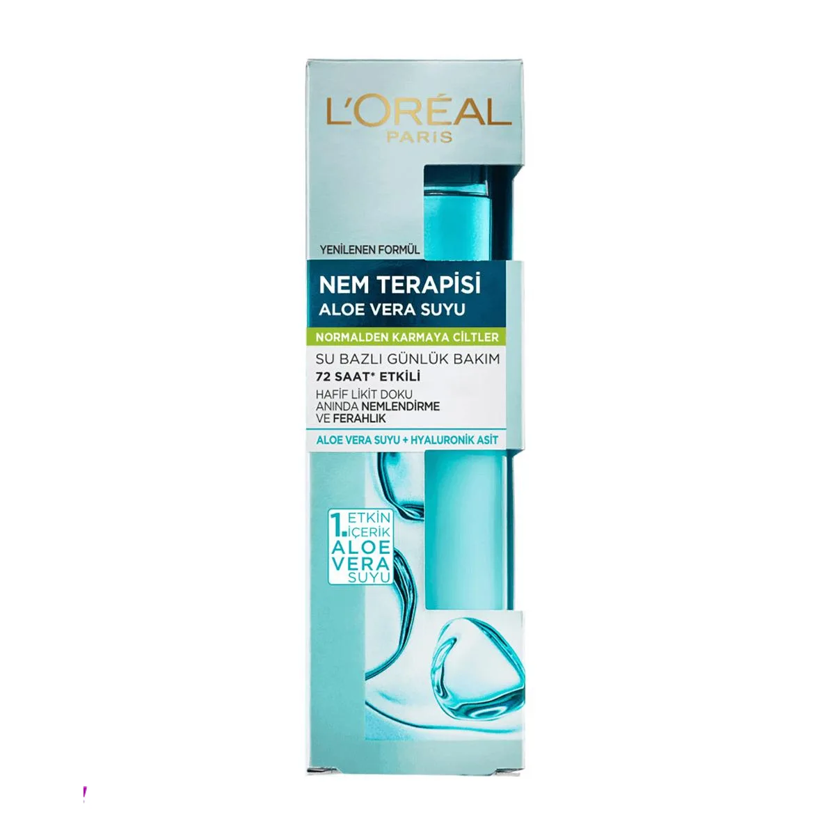 سرم آبرسان آلویه ورا لورآل (Loreal) حاوی هیالورونیک برای پوست معمولی تا مختلط مدل Nem Terapisi حجم 70 میلی لیتر