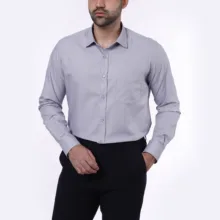 پیراهن آستین بلند یقه برگردان مردانه دیجی استایل اسنشیال مدل 03