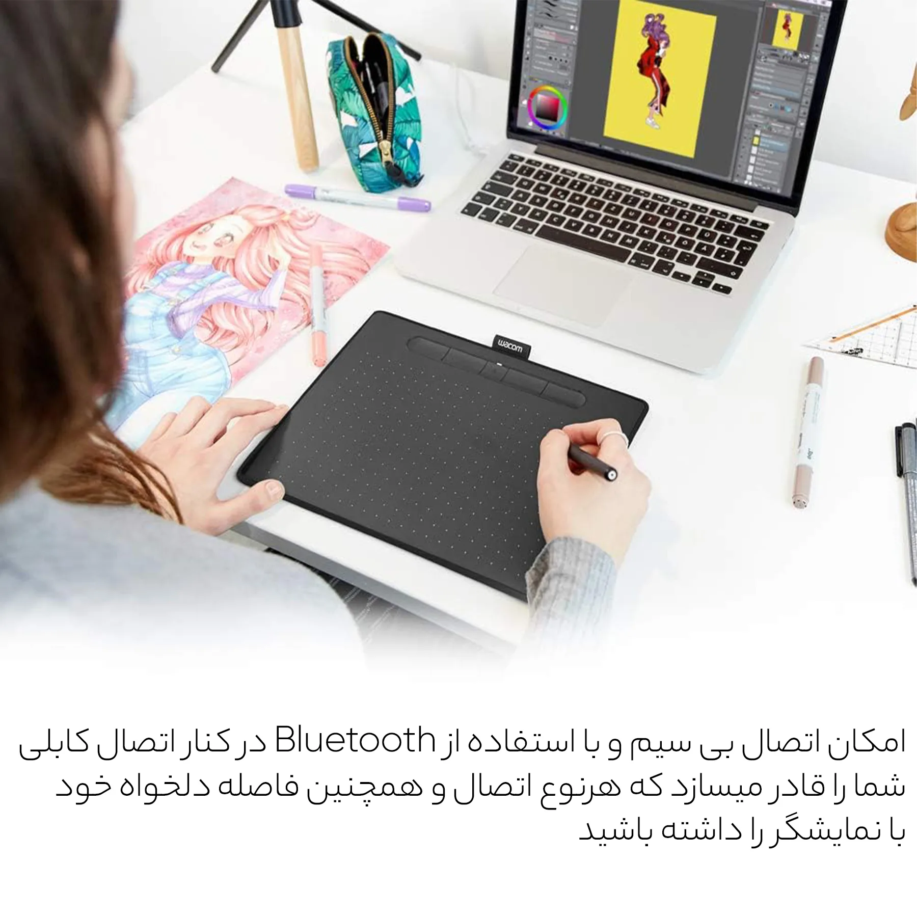 قلم نوری وکام مدل Intuos M CTL-6100WLK-N