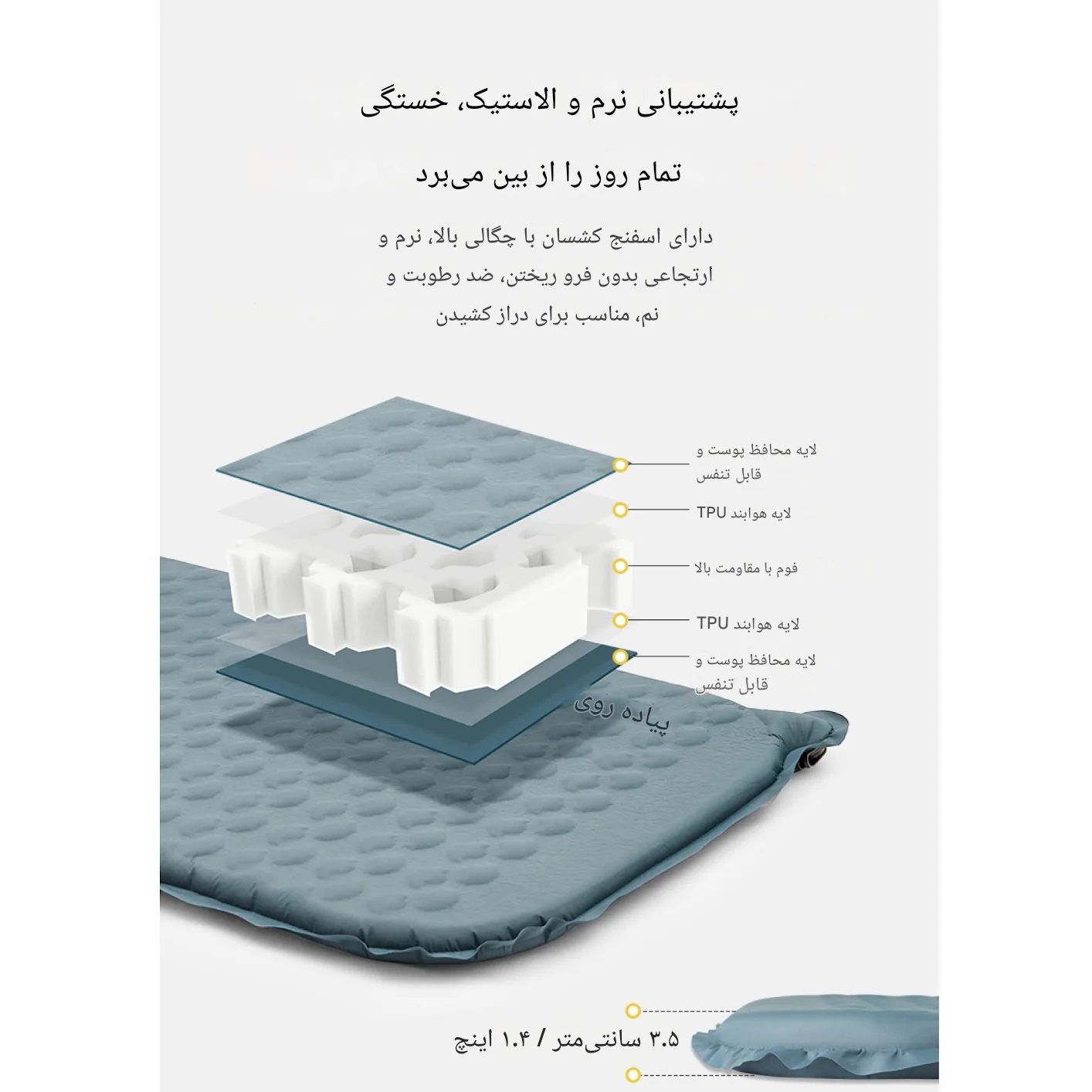زیرانداز کیسه خواب نیچرهایک کد CNK2300DZ013 مدل مومیایی