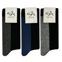 جوراب ساق بلند مردانه پالوته مدل PLT-SHG-P100 مجموعه 3 عددی