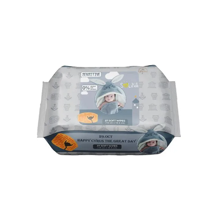 دستمال مرطوب کودک سون کوئین مدل سولینا بسته 20 عددی