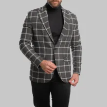 کت مردانه مدل چهارخانه درشت سناتور 4-4