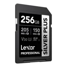 کارت حافظه SDXC لکسار مدل SILVER PLUS کلاس 10 استاندارد ظرفیت 256 گیگابایت سرعت 205MBps