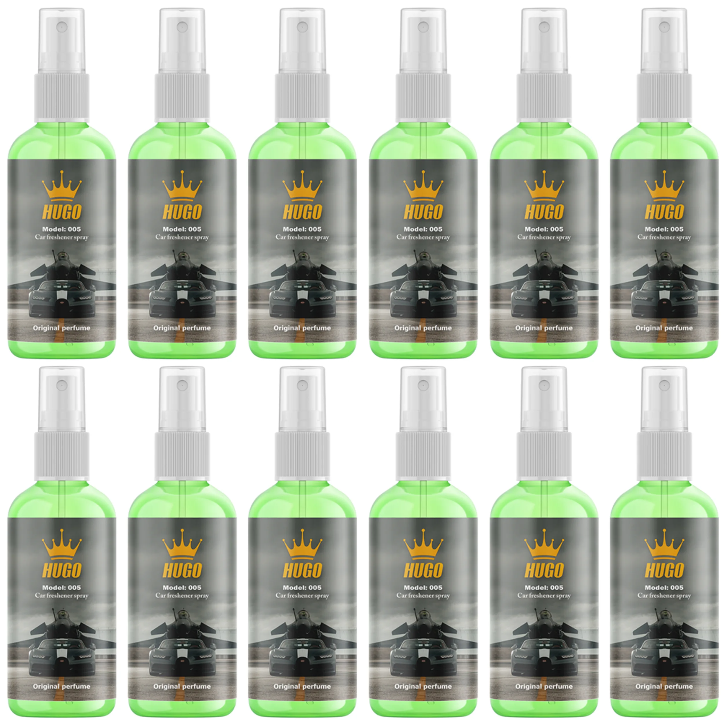 اسپری خوشبو کننده خودرو هوگو مدل 005 حجم 50 میلی لیتر بسته 12 عددی