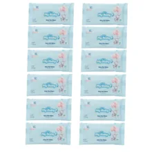 دستمال مرطوب کودک مای بیبی مدل نرمال 12 بسته 20 عددی
