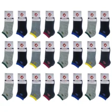 جوراب ساق کوتاه مردانه کد 623m بسته 24 عددی