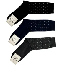 جوراب ساق بلند مردانه پالوته مدل PLT-SHG-P33 مجموعه 3 عددی