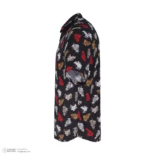 پیراهن آستین کوتاه یقه برگردان مردانه مدل هاوایی برگ سوزنی کد RD