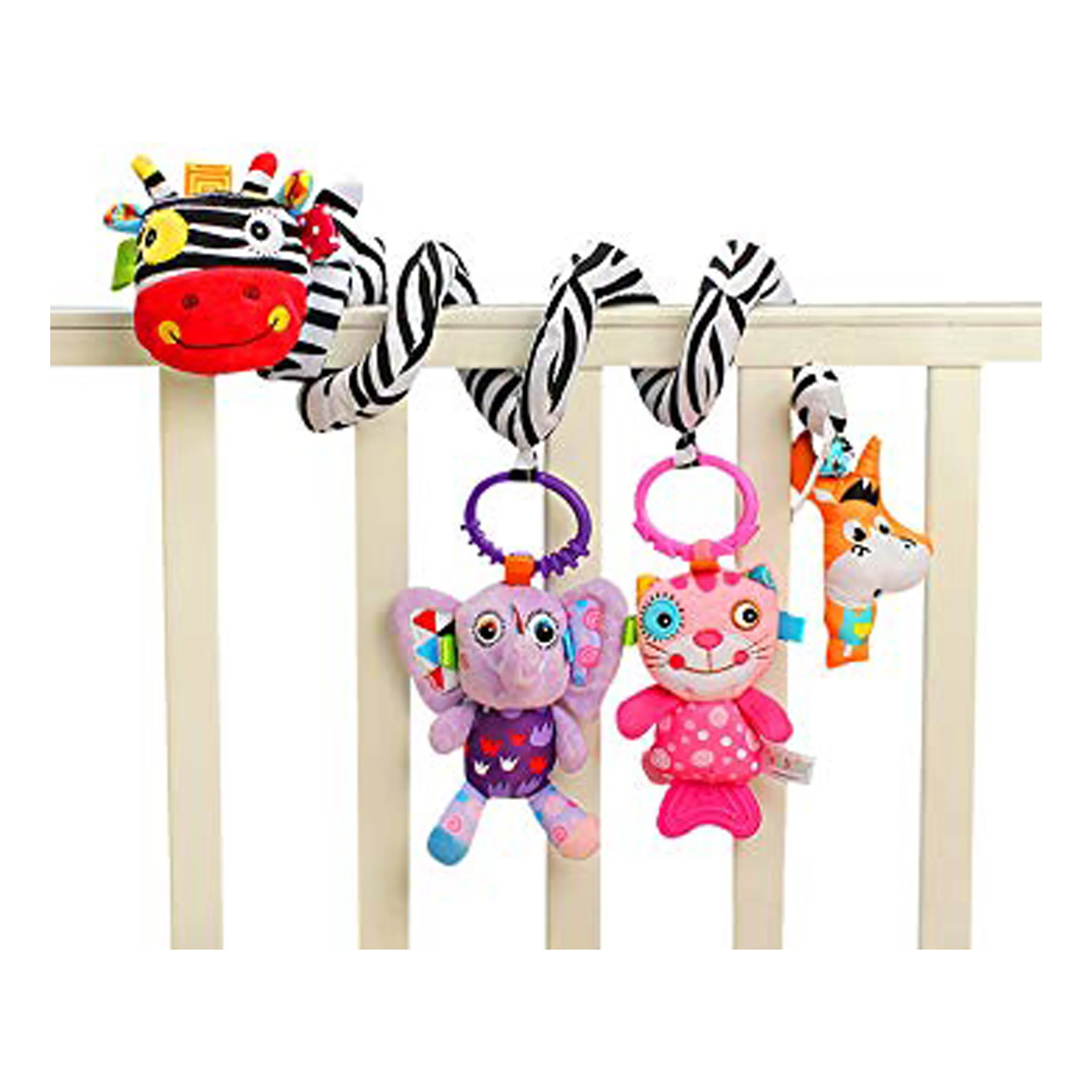 آویز تخت کودک مدل مارپیچ گوره خر رنگی