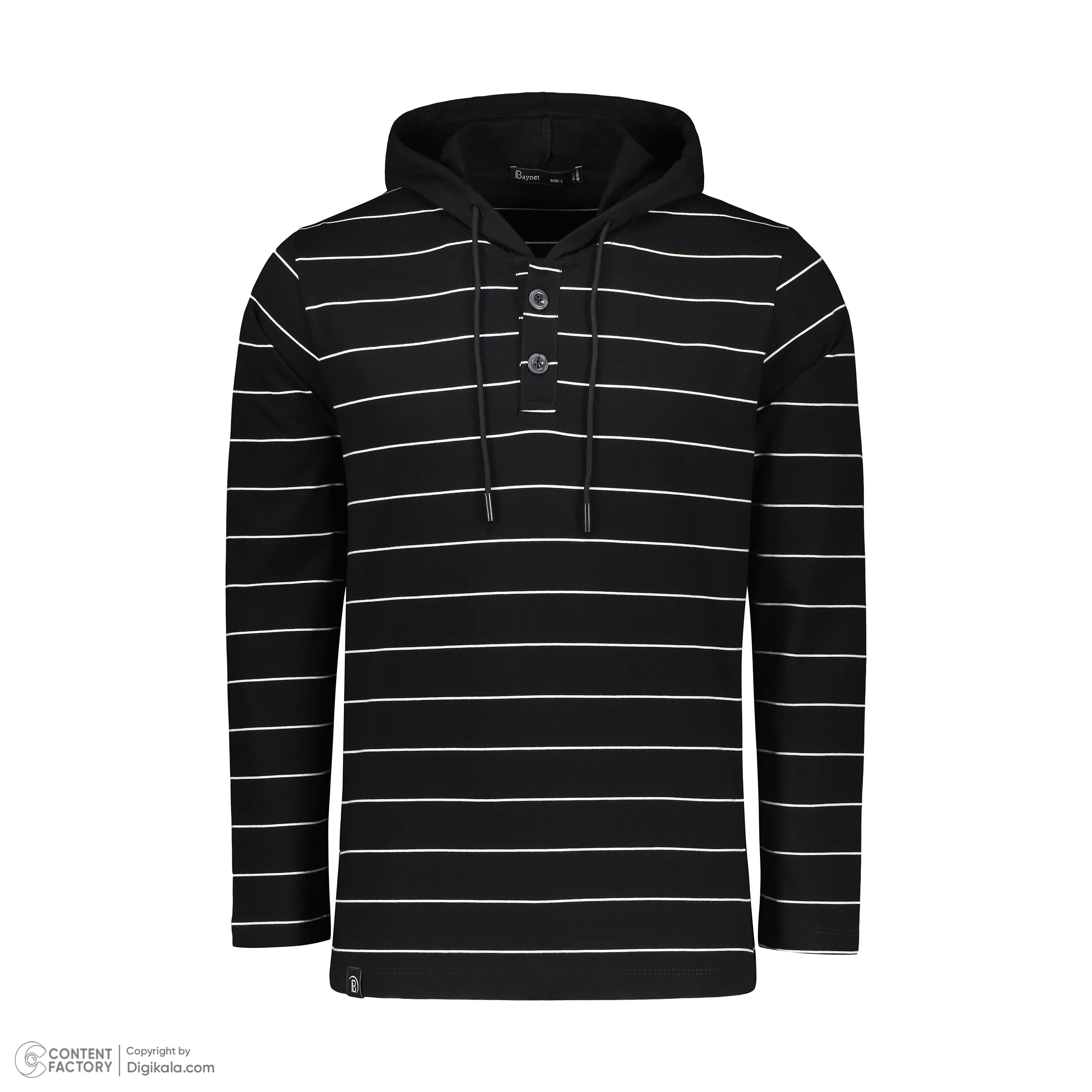 تیشرت کلاهدار آستین بلند مردانه باینت مدل 830-1