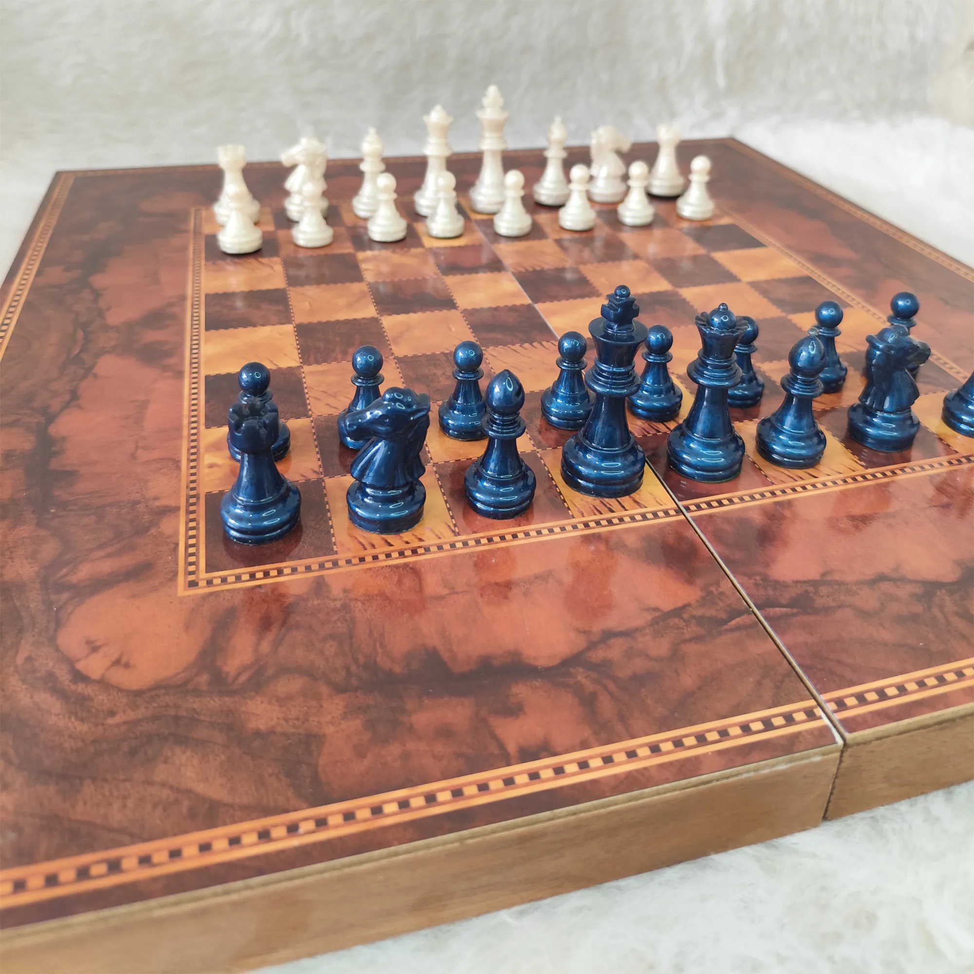 مهره شطرنج مدل رخ سنگ کد SS22 مجموعه 32 عددی