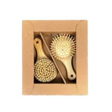 ست شانه و برس کودک مدل wood مجموعه 2 عددی