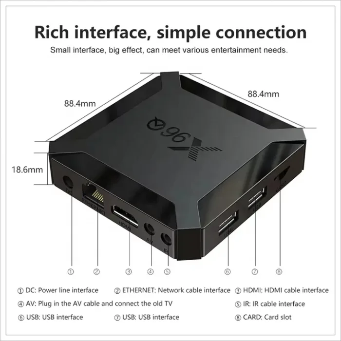 اندرویدباکس ايكس96 مدل X96Q 2/16 android 12.1