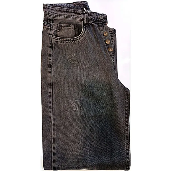 شلوار جین مردانه مدل مام فیت زاپدار