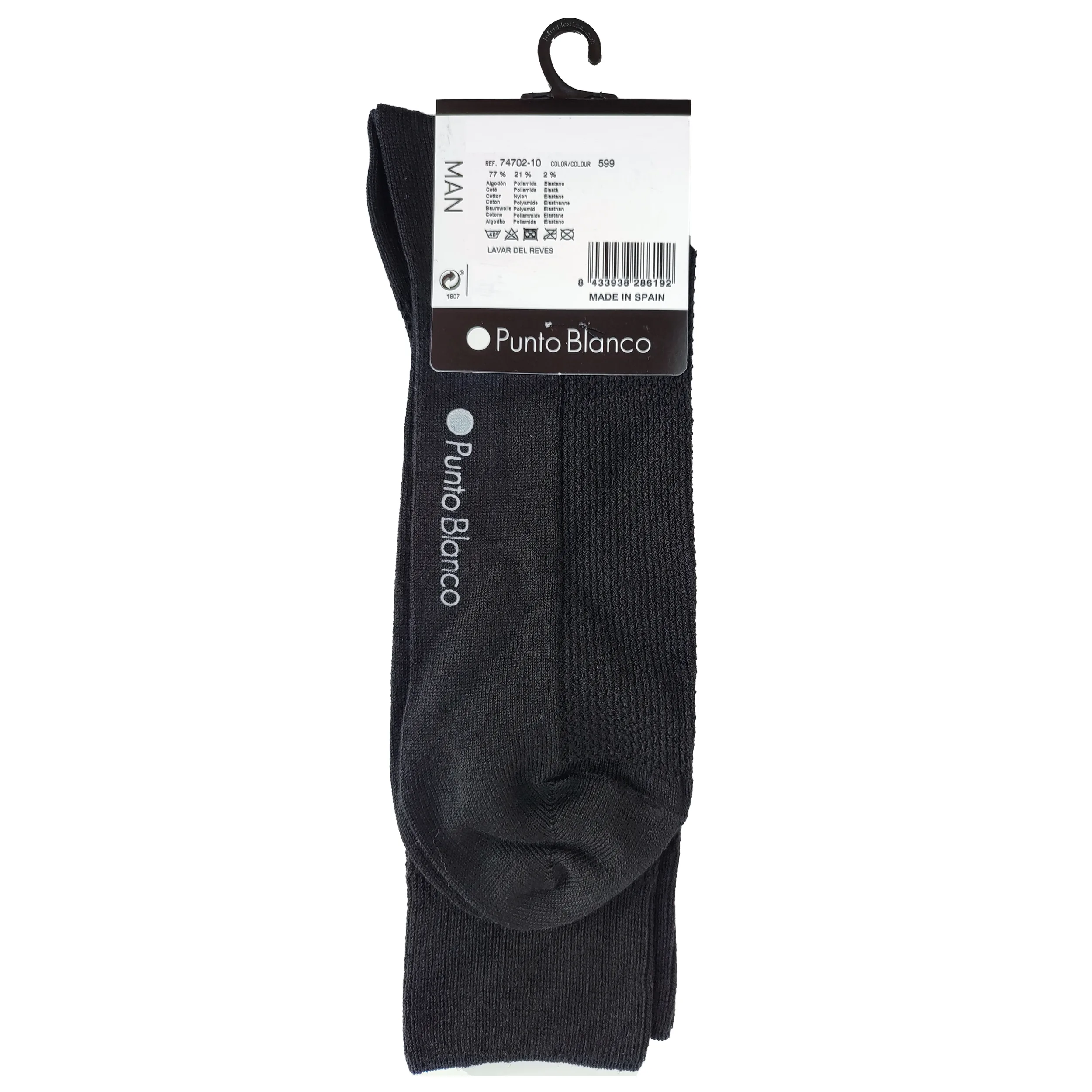 جوراب مردانه پونتو بلانکو مدل کتان آلگودون طرح دار 599-10-74702