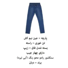 شلوار جین راسته مردانه دیان مدل TR-RA