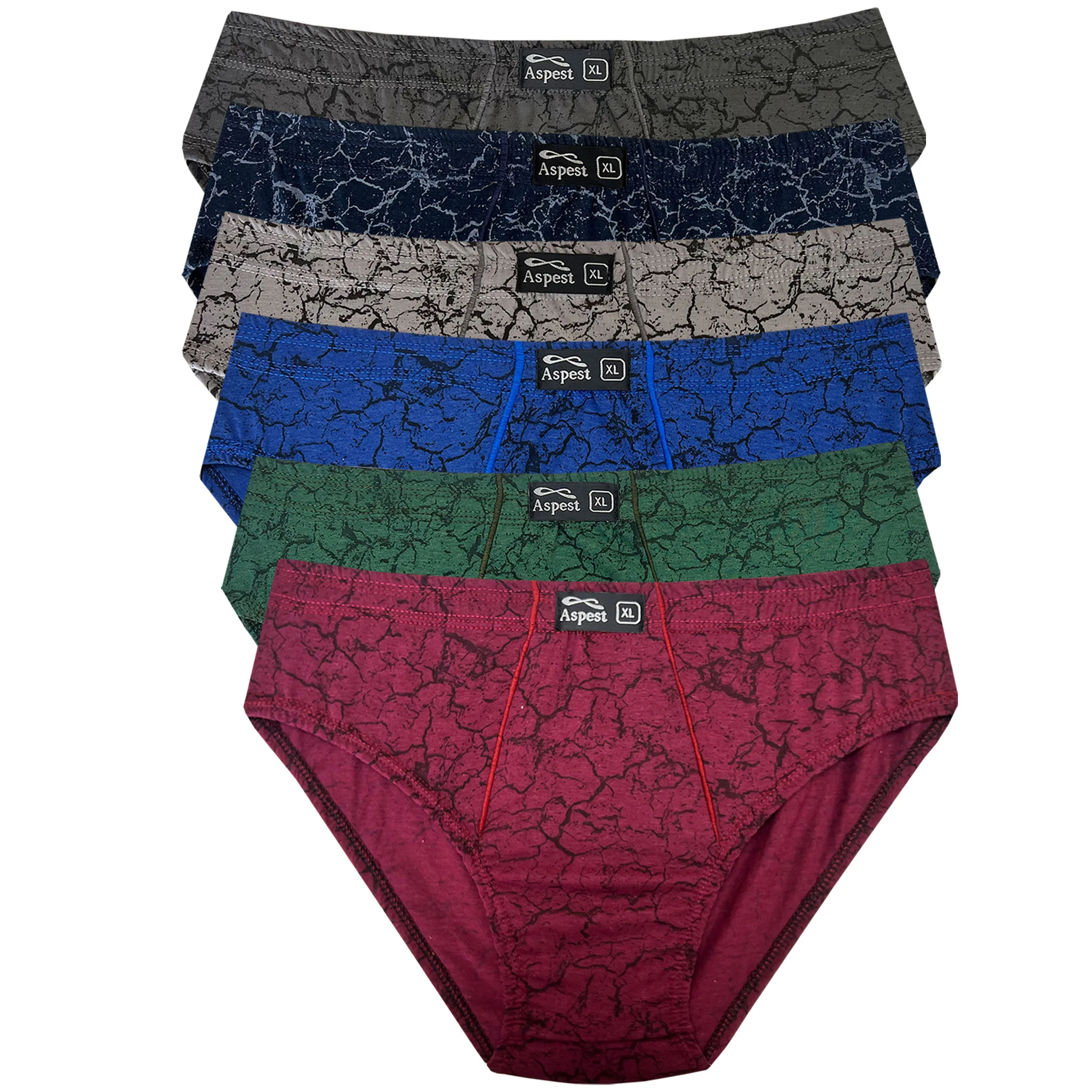 شورت اسلیپ مردانه اسپست مدل ASP-STN-SLP-6COL مجموعه 6 عددی