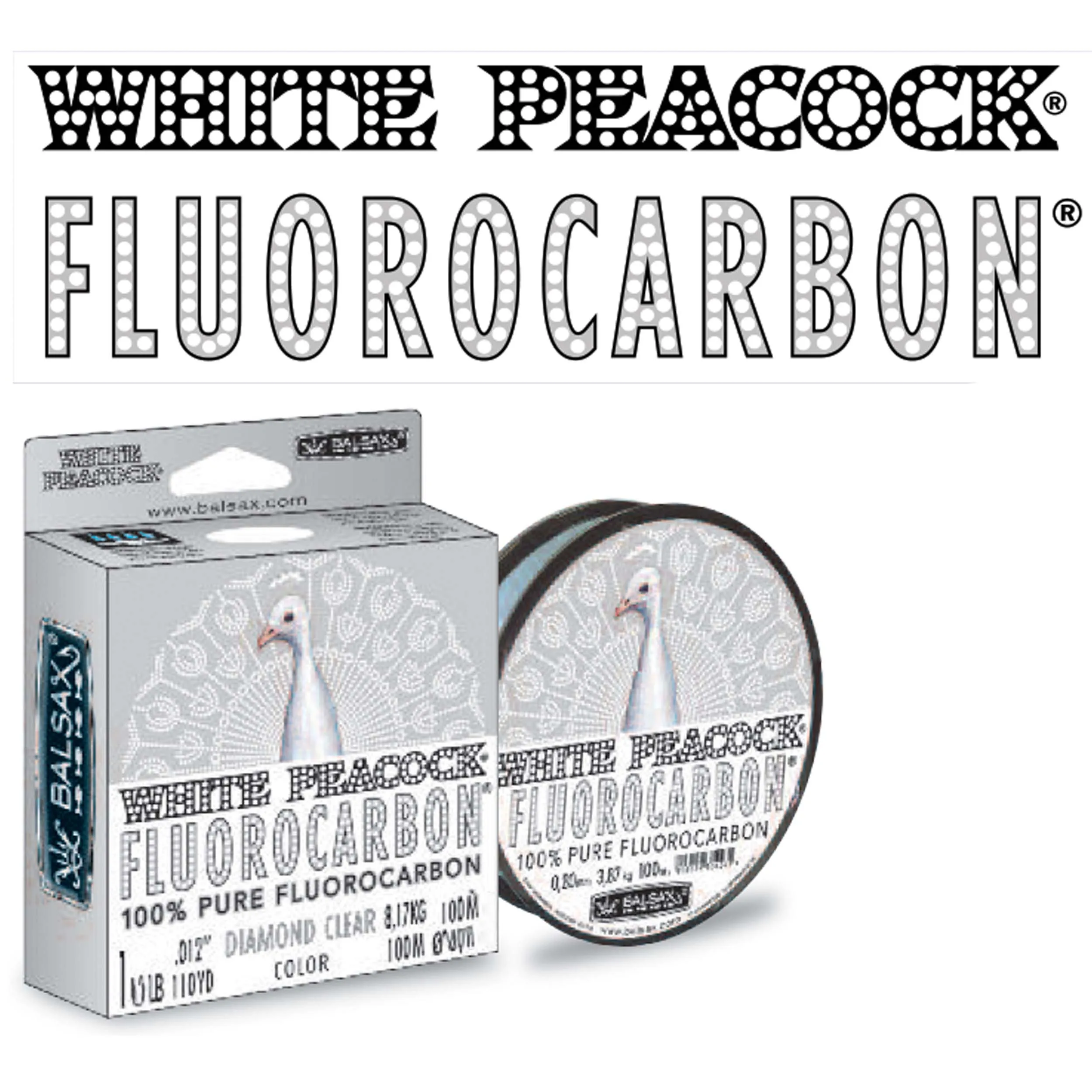 نخ ماهیگیری بالساکس مدل White Peacock-Fluorocarbon سایز 0.35 میلی متر