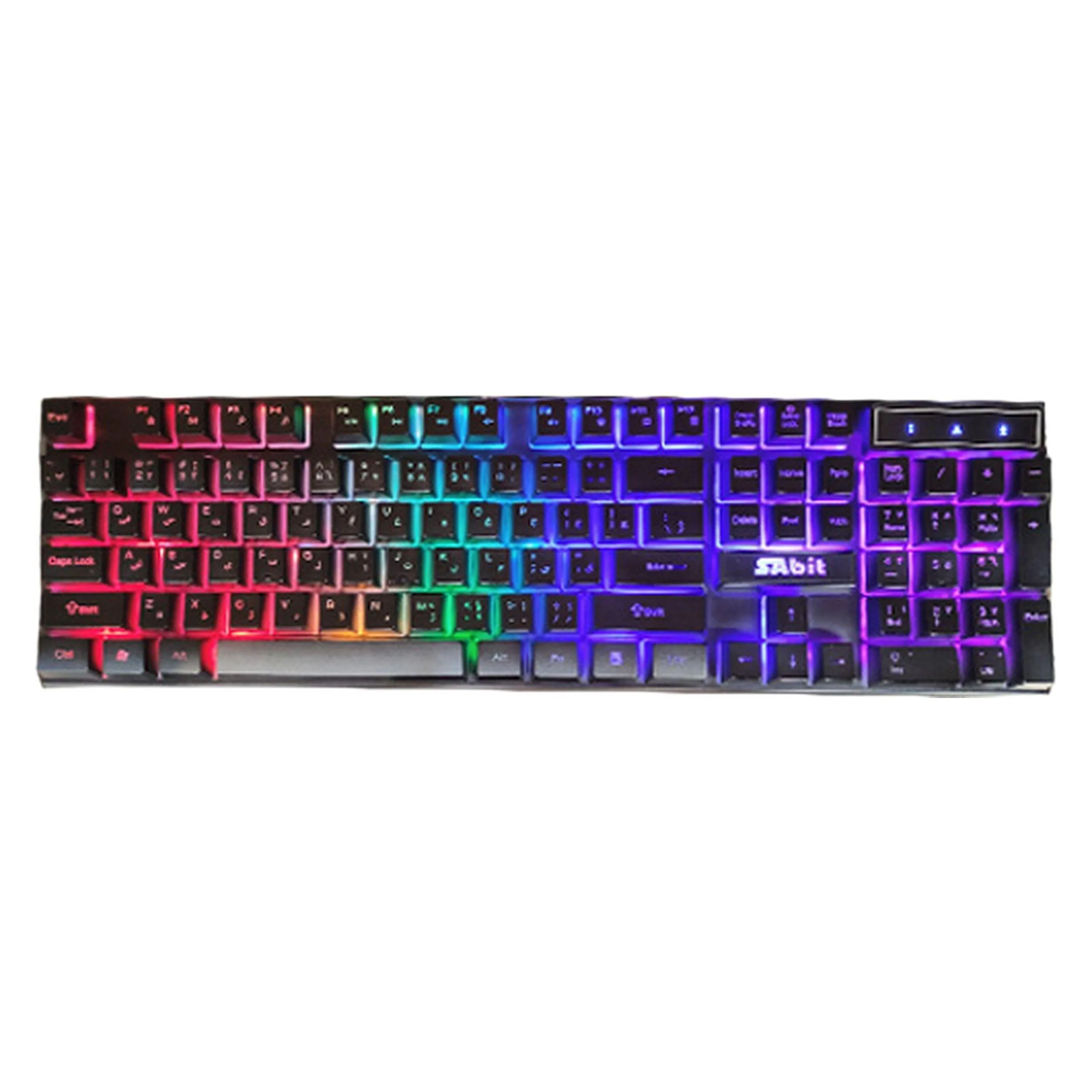 کیبورد گیمینگ سابیت مدل GK-5200، سوییچ ممبران، Full-Size، نورپردازی LED RGB