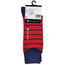 جوراب مردانه پونتو بلانکو مدل کتان آلگادون طرح دار 599-10-74725