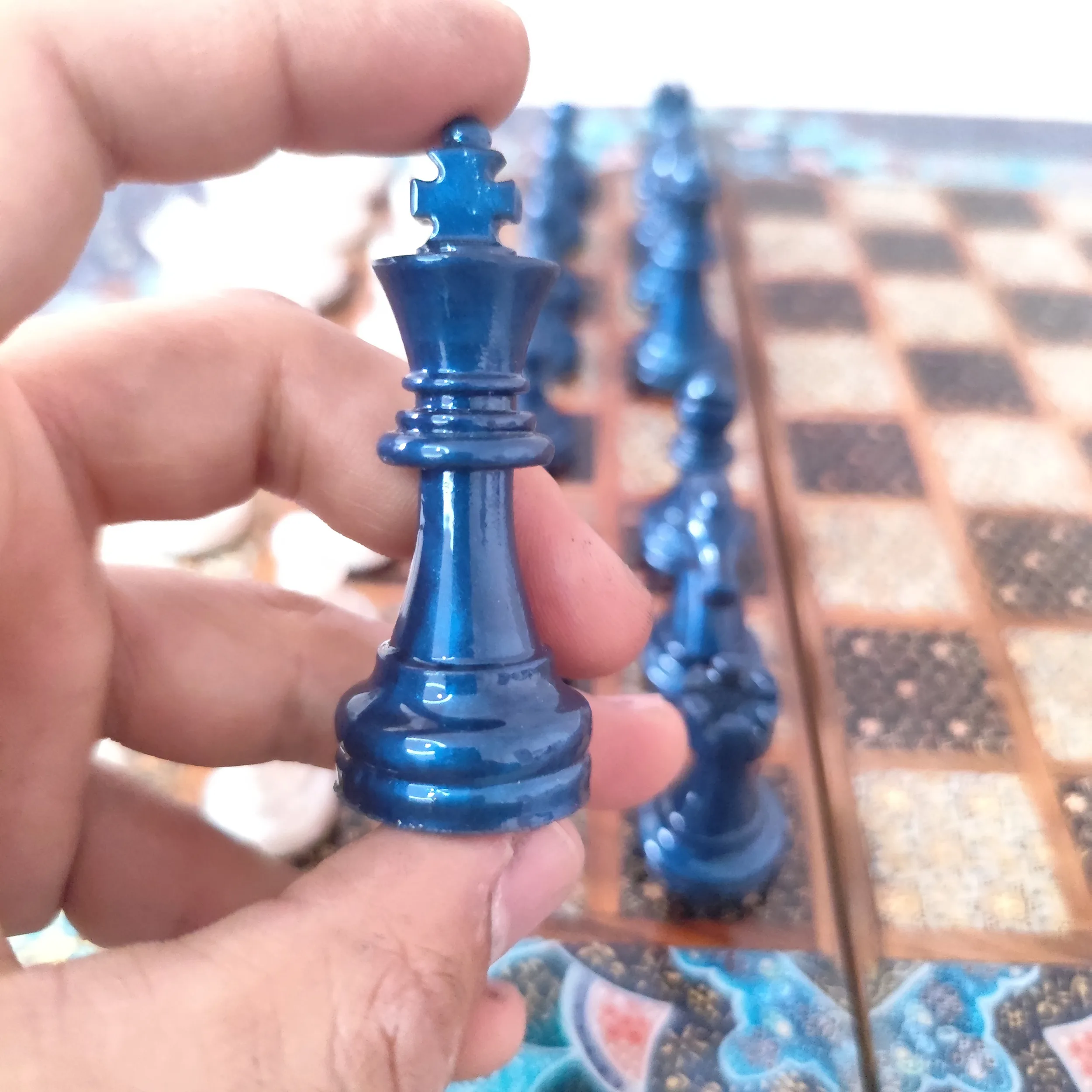 مهره شطرنج مدل رخ سنگ کد SS22 مجموعه 32 عددی