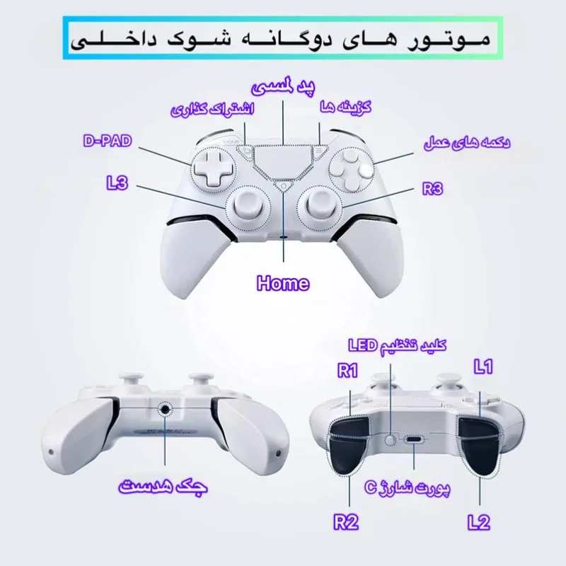 دسته بازی بی سیم مخصوص پلی استیشن 4 مدل Flex Pad