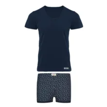 ست شورت و زیرپوش مردانه پنبینه مدل نخ پنبه خالص صادراتی طرح ترمه