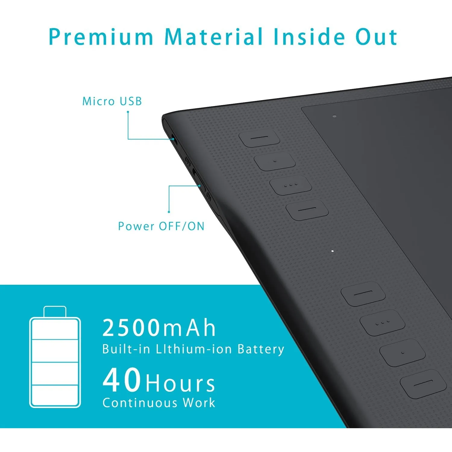 تبلت گرافیکی و قلم نوری هوئیون مدل INSPIROY Q11K