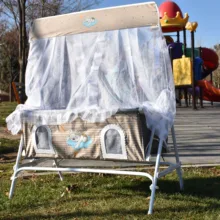 گهواره نوزاد شادی مدل مخمل طرح خرس خوابیده