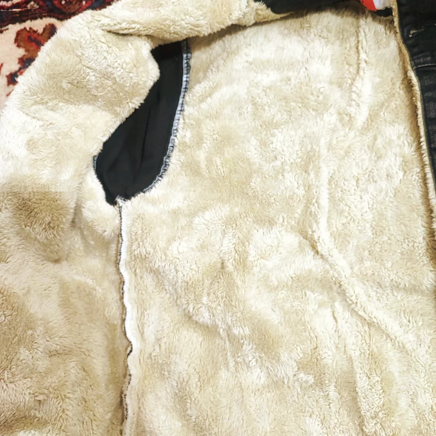 کت پاییزه مردانه مدل جین خزدار کد zo.zrd