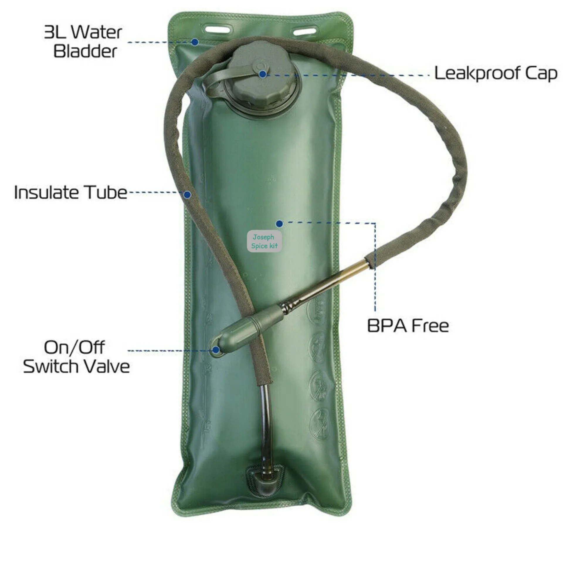کمل بک جوزف مدل کوهنوردی گنجایش 3 لیتر
