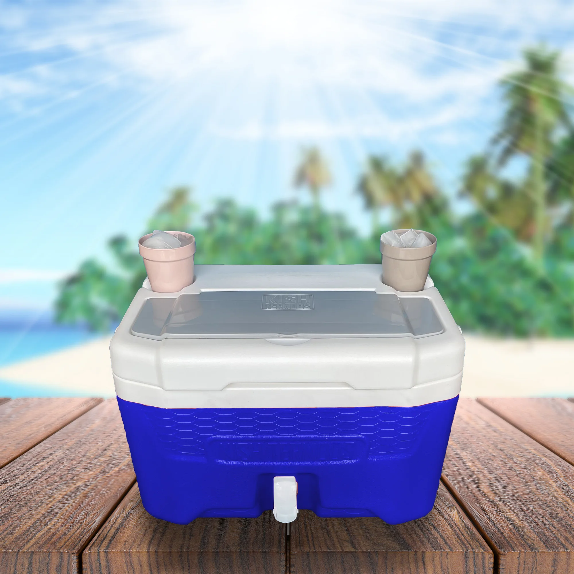 یخدان سفری گنجایش 22 لیتری کیش ترموس کی تی مدل CB22