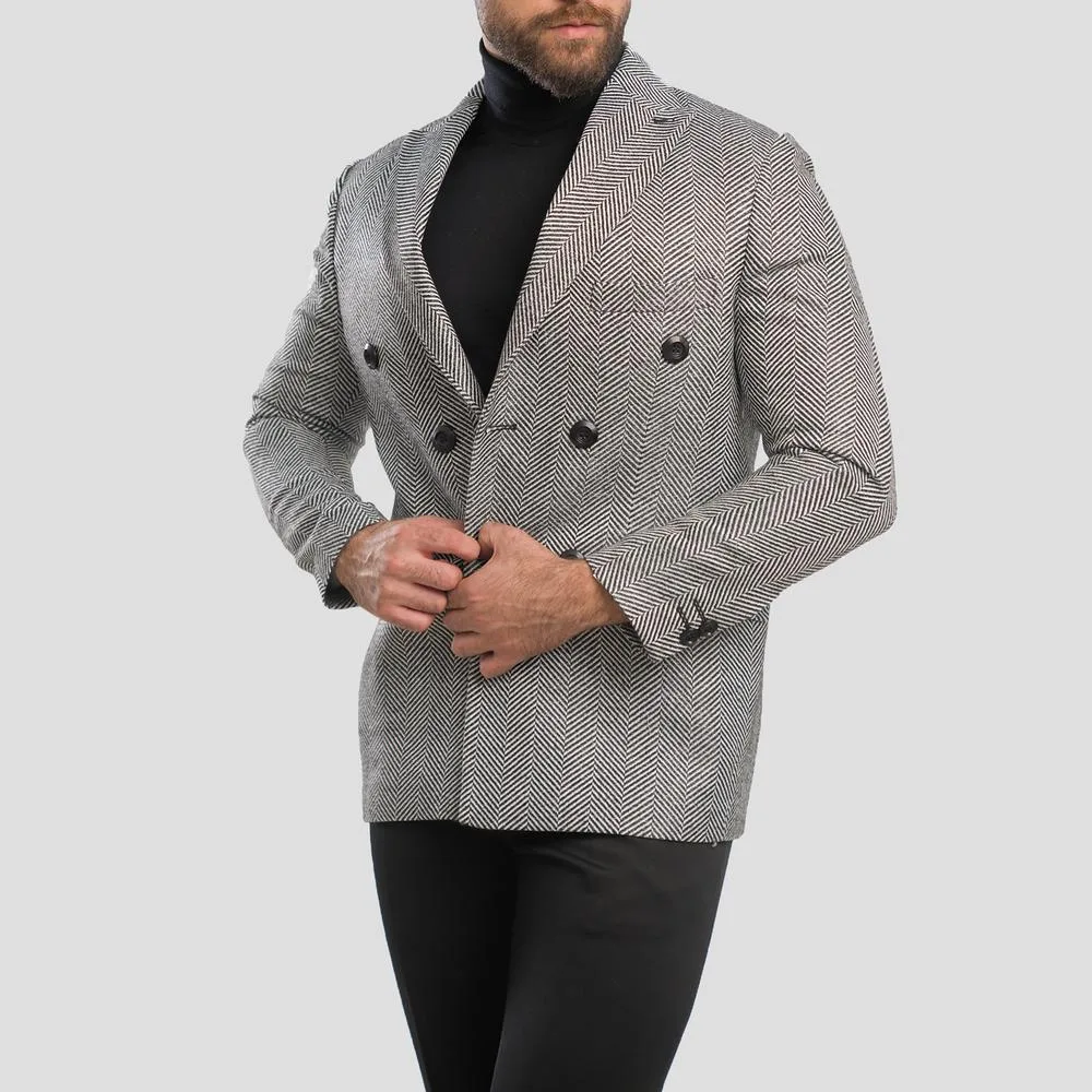 کت مردانه مدل جناقی دبل برس 5-5