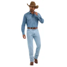 پیراهن آستین بلند یقه برگردان مردانه مدل دوجیب 8128