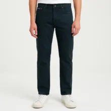 شلوار جین مردانه رنگلر مدل راسته اقیانوسی نخ همرنگ