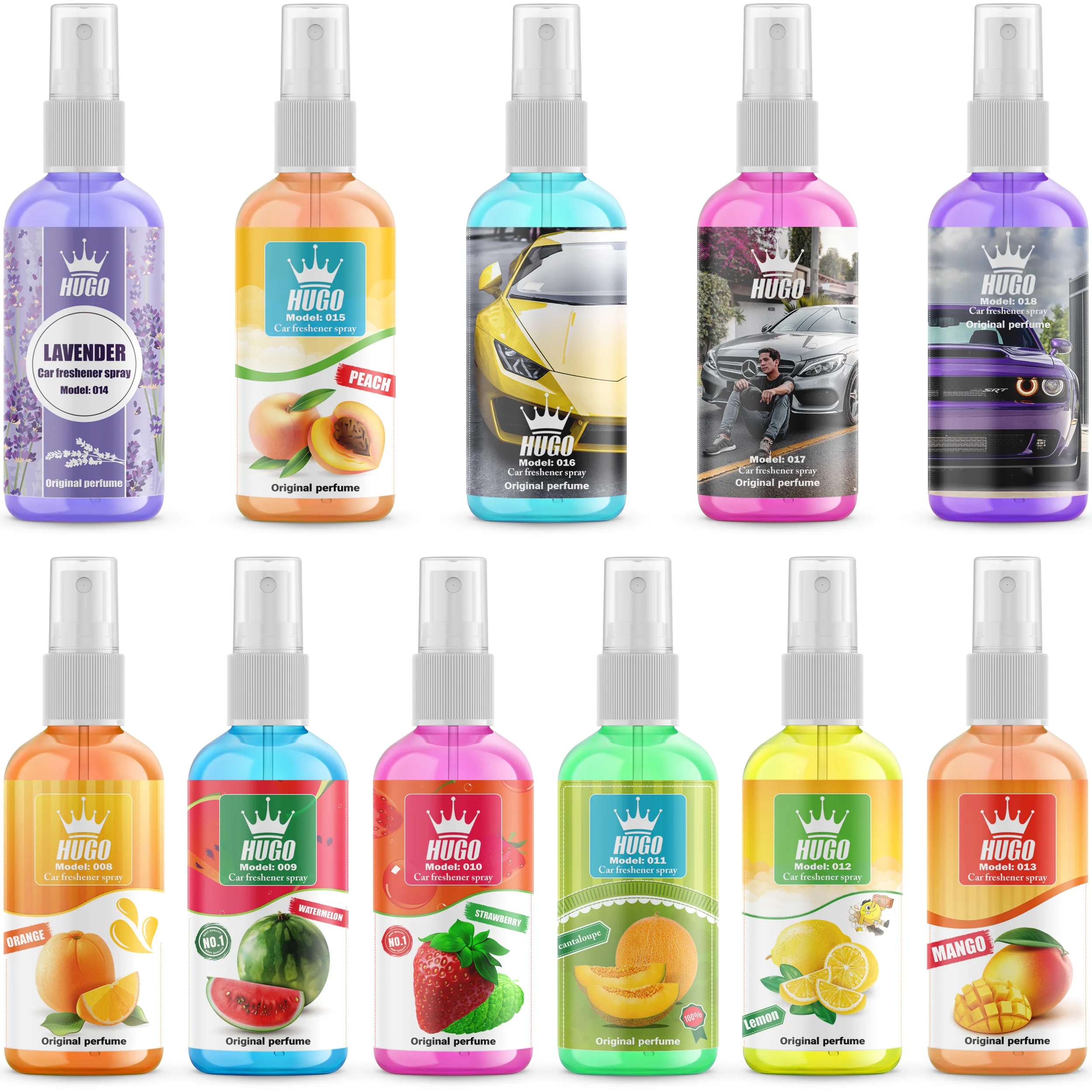 اسپری خوشبو کننده خودرو هوگو مدل G-11 حجم 50 میلی لیتر بسته 11 عددی