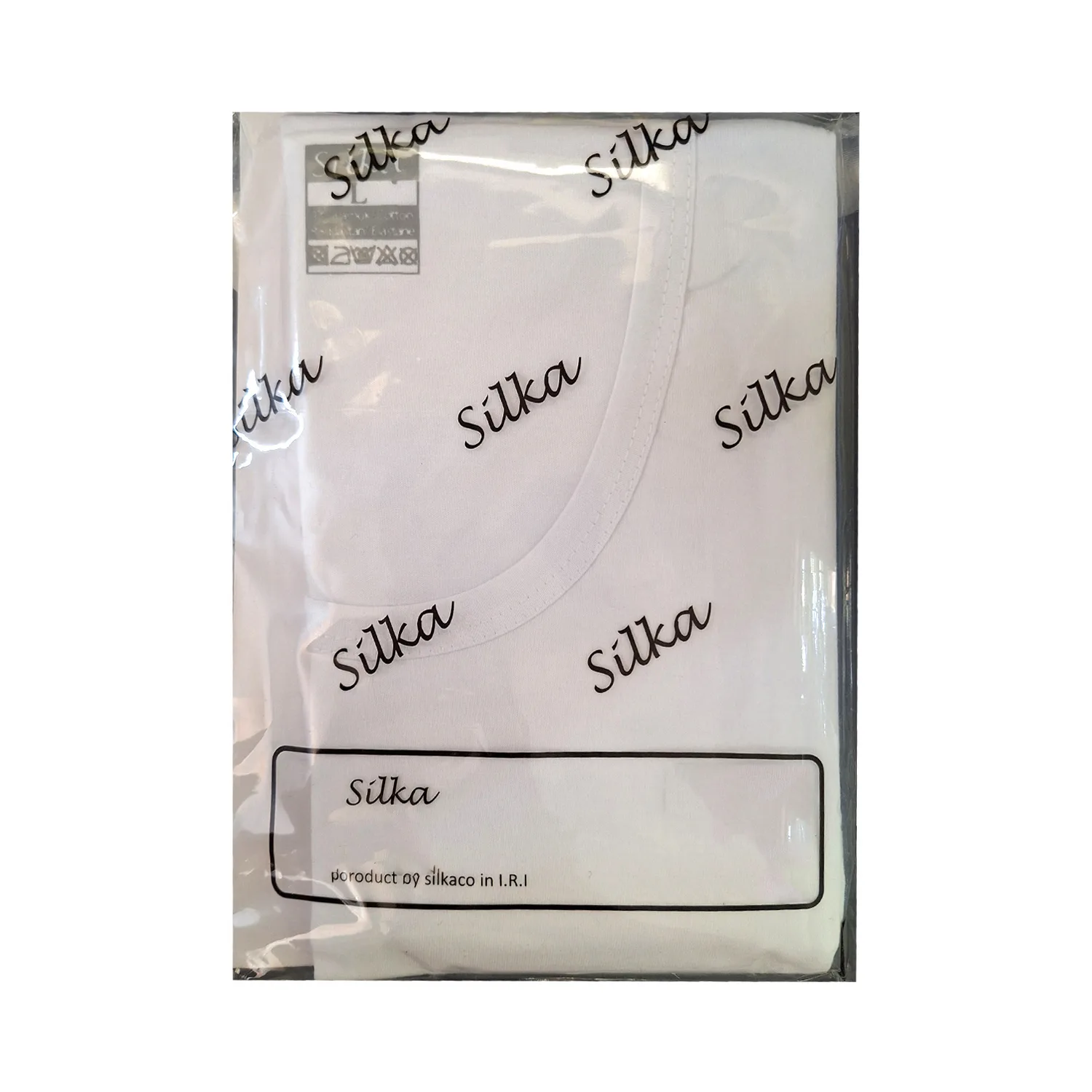 زیرپوش بدون آستین یقه باز مردانه سیلکا مدل ساده